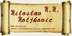 Miloslav Moljković vizit kartica